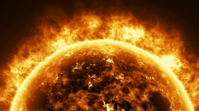 Sun surface with enormous thermal energy.