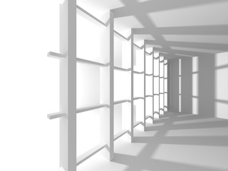 Fototapeta premium Futuristic White Architecture Design Background
