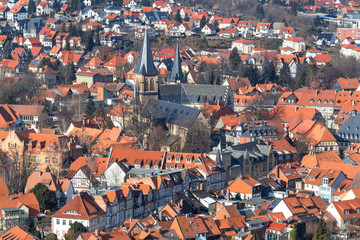 Obraz premium wernigerode harz germany from above