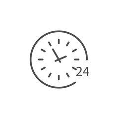24 hours icon.Element of popular banking icon. Premium quality graphic design. Signs, symbols collection icon for websites, web design,