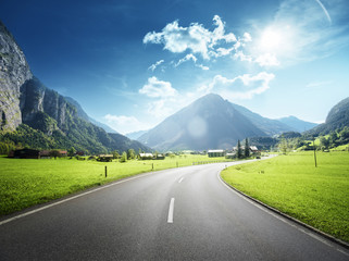 Mountain road, Jungfrau region, Switzerland