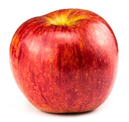 Fresh red apple isolated on white background with clipping path