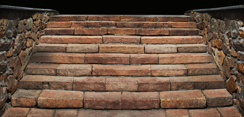 Old brick stairs