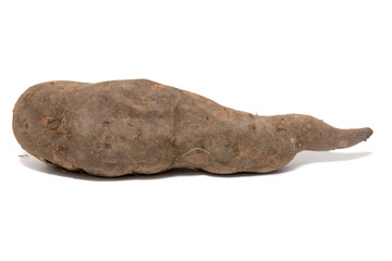 sweet potato on white background