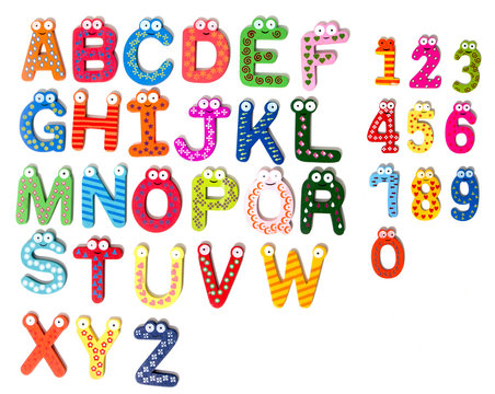 kid wooden colorful letters