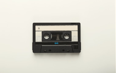 Vintage audio cassette isolated on white background
