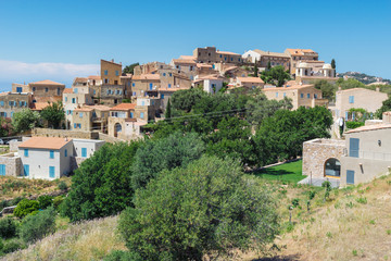 Bergdorf Pigna auf der Insel Korsika#