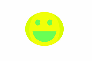A smiling face of yellow and green