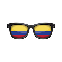 Colombia national flag fashionable sunglasses