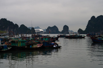 Ha Long Bay with spaceship building