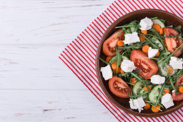Vegetable salad with cheese feta