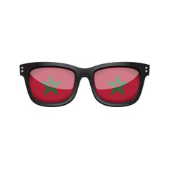 Morocco national flag fashionable sunglasses