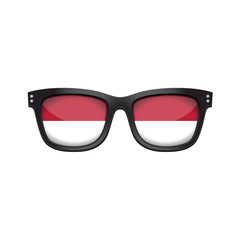 Indonesia national flag fashionable sunglasses