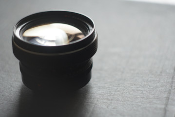 Obraz na płótnie Canvas old vintage manual lens.