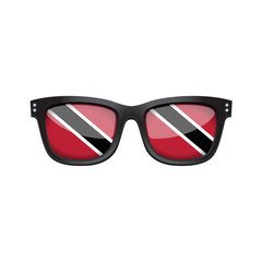 Trinidad national flag fashionable sunglasses