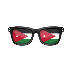 Jordan national flag fashionable sunglasses