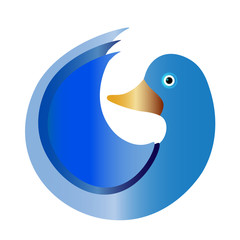 Creative bird image, circle, logo