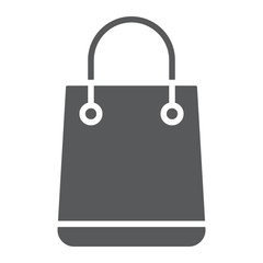 Shopping bag glyph icon, e commerce and marketing, gift sign vector graphics, a solid pattern on a white background, eps 10.