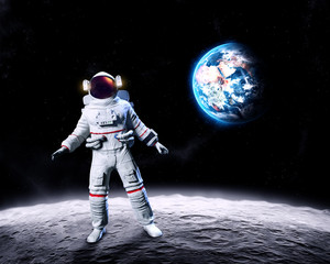 Obraz premium Astronaut on the Moon
