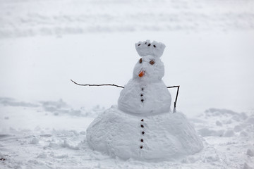winter snowman outdoor