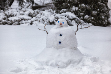 winter snowman outdoor