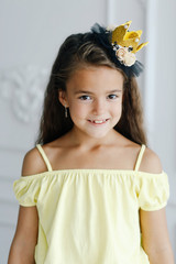 Cute little princess in handmade crown