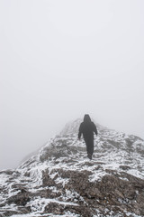 Man in the mountains