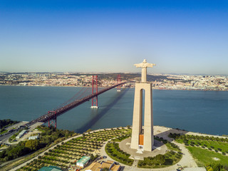 Jesus Christ monument in Lisbon, Portugal