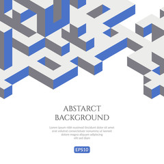 Abstact background in isometric style. The illusion of a three-dimensional image.