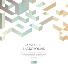 Abstact background in isometric style. The illusion of a three-dimensional image.