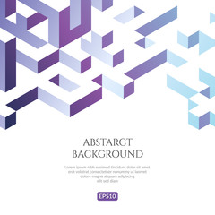 Abstact background in isometric style. The illusion of a three-dimensional image.