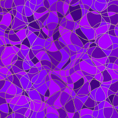 Seamless vector pattern. Intersecting lines and geometric shapes in a fashionable ultraviolet color.