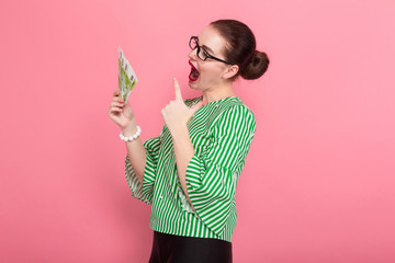 Businesswoman with hair bun