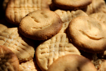 Shortbread cookie with a smile