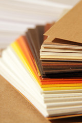 colorful paper samples, variation