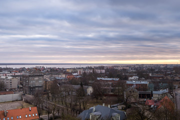 Liepaja city aerial view, Latvia.