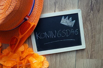 Fotobehang Kingsday written in Dutch © BartPhoto