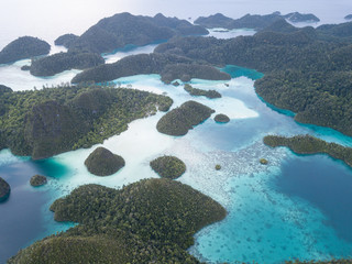 Gorgeous Tropical Islands and Lagoon in Wayag, Raja Ampat