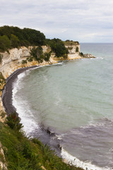 Fototapeta na wymiar View of Stevns Kliff - a limestone cliffs in Denmark on Zealand island