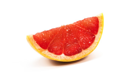 Fototapeta na wymiar slice of greatfruit on a white background.