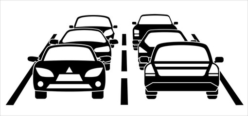 Obraz premium A traffic jam on the road