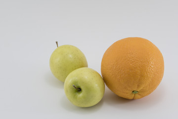 orange and organic apple