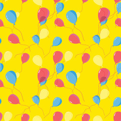 Seamless repeating pattern of balloons