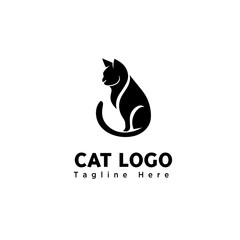 silhouette body part stand cat logo