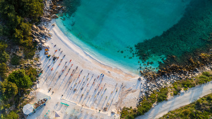Fototapeta premium Marble beach (Saliara beach). Thassos island, Greece