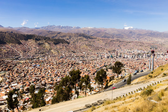 La Paz view from El Alto,Bolivia