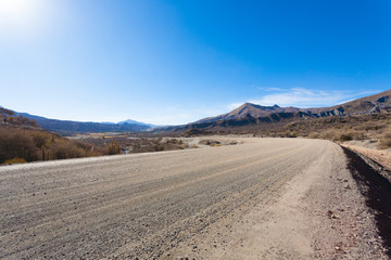 Bolivian dirt road view,Bolivia