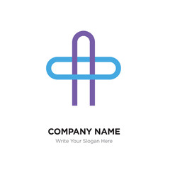 Obraz premium AO or OA Letter Logo with blue and purple line elements. Abstract geometric design, Elegant Alphabet logotype.