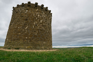 a warning beacon tower on the top of Burton Dassett hills country park