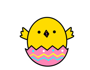 ヒヨコ(色、殻下、模様)